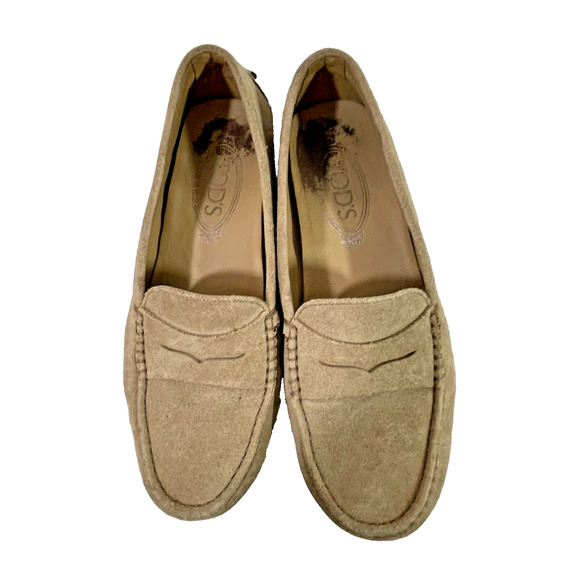 Tod's Gommino Suede Driving Loafers in Light Tobacco Sz EU 36.5 - Picture 3 of 9